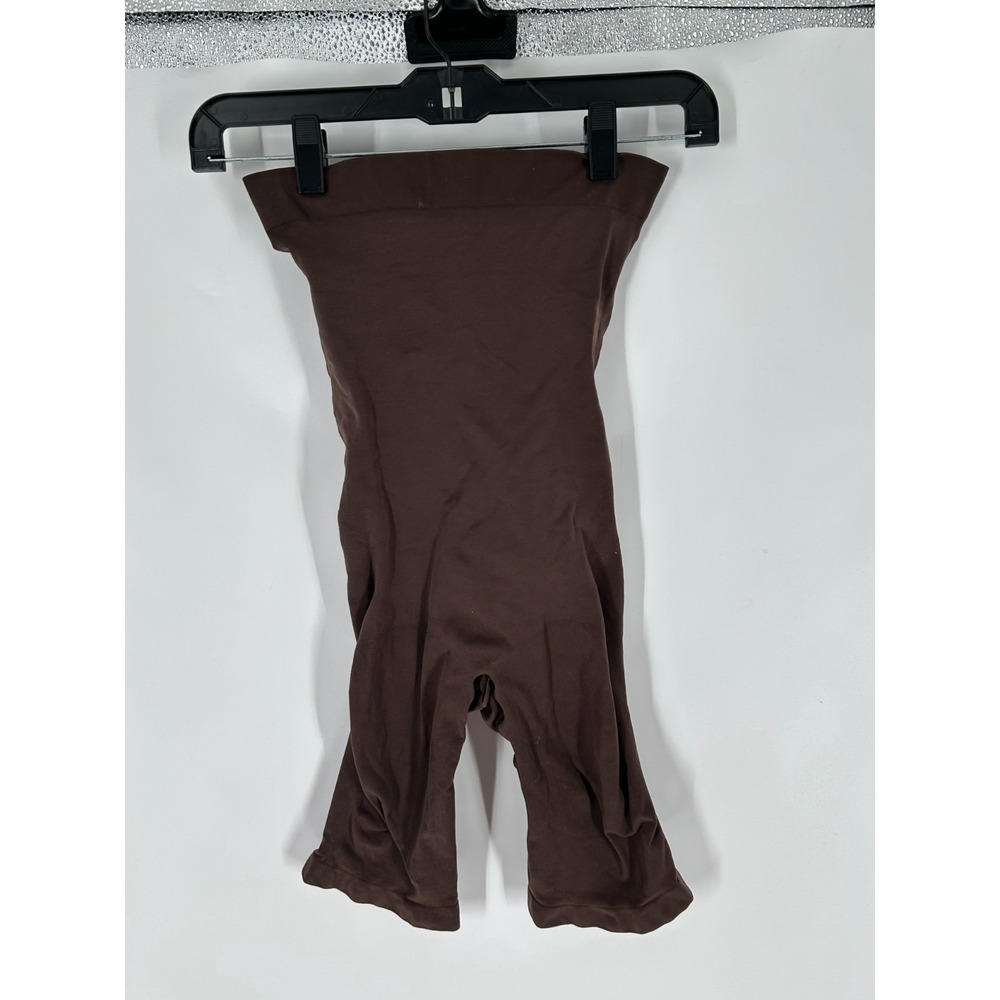 SKIMS Seamless Sculpt Mid Thigh Shorts Women's XL Cocoa Brown‎ Tummy Control